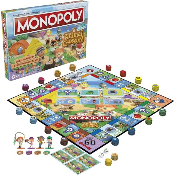 Monopoly Animal Crossing New Horizons Edition Board Game for Kids Ages 8+ - Picture 2 of 8
